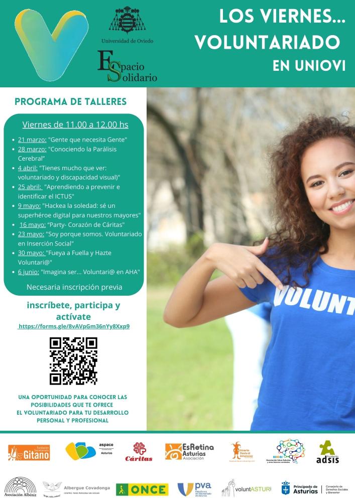 Imagen El espacio Solidario de la Universidad de Oviedo y la Plataforma del Voluntariado de Asturias (PVA) te ofrecen la posibilidad de conocer de primera mano qué es el voluntariado y cómo éste puede transformar tu vida